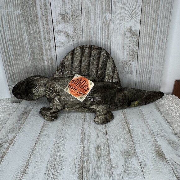 Russ ZONIES Earth Zone Beanie DIMITRI DIMETRODON Dinosaur Vintage Toy Plush 17" - Picture 1 of 10